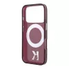 Karl Lagerfeld IML Ring Stand 360 Kameo Metal MagSafe etui do iPhone 18 Pro / 17 Pro - Burgund
