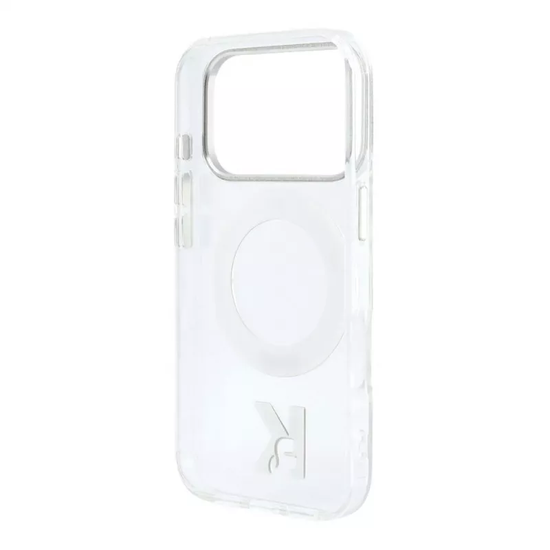 Karl Lagerfeld IML Ring Stand 360 Kameo Metal MagSafe etui do iPhone 18 Pro / 17 Pro - Przezroczyste