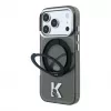 Karl Lagerfeld IML Ring Stand 360 Kameo Metal MagSafe etui do iPhone 18 Pro Max / 17 Pro Max - Czarny