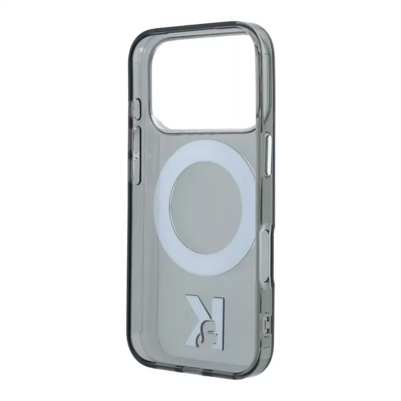 Karl Lagerfeld IML Ring Stand 360 Kameo Metal MagSafe etui do iPhone 18 Pro Max / 17 Pro Max - Czarny