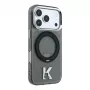 Karl Lagerfeld IML Ring Stand 360 Kameo Metal MagSafe etui do iPhone 18 Pro Max / 17 Pro Max - Czarny