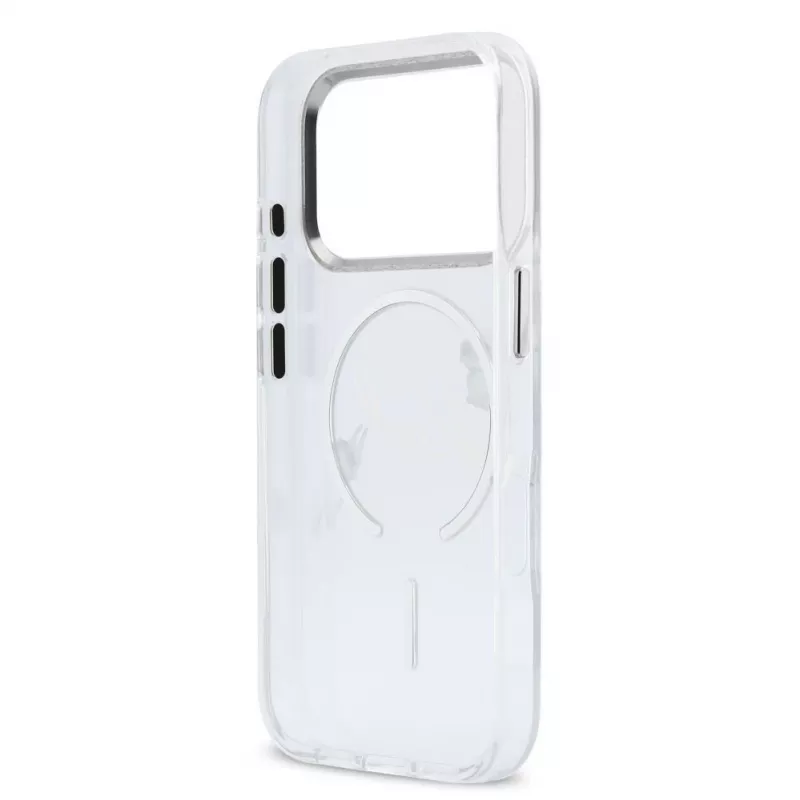 Karl Lagerfeld iPhone 15 Pro MagSafe twarda obudowa przezroczysta z logo Karl Script