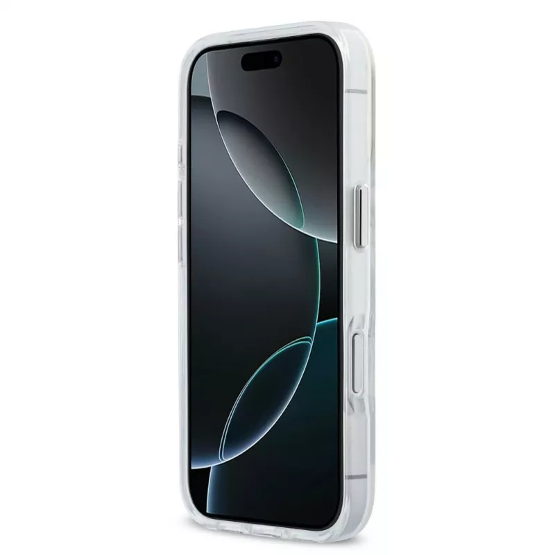 Karl Lagerfeld iPhone 15 Pro MagSafe twarda obudowa przezroczysta z logo Karl Script