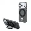 Karl Lagerfeld iPhone 18 Pro / 17 Pro MagSafe IML Ring Stand 360 Kameo Metal Case - Czarny