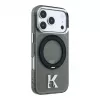 Karl Lagerfeld iPhone 18 Pro / 17 Pro MagSafe IML Ring Stand 360 Kameo Metal Case - Czarny