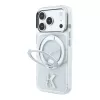 Karl Lagerfeld iPhone 18 Pro Max / 17 Pro Max MagSafe IML Ring Stand 360 Kameo Metal Transparent Case