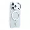 Karl Lagerfeld iPhone 18 Pro Max / 17 Pro Max MagSafe IML Ring Stand 360 Kameo Metal Transparent Case