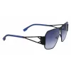 KARL LAGERFELD KL339S-1 Unisexowe okulary przeciwsłoneczne w kształcie kwadratu - czarna oprawka, szare szkła 61mm