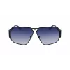 KARL LAGERFELD KL339S-1 Unisexowe okulary przeciwsłoneczne w kształcie kwadratu - czarna oprawka, szare szkła 61mm