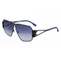 KARL LAGERFELD KL339S-1 Unisexowe okulary przeciwsłoneczne w kształcie kwadratu - czarna oprawka, szare szkła 61mm