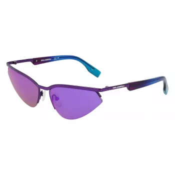 KARL LAGERFELD KL352S6117500 Unisex Prostokątne Okulary Przeciwsłoneczne Czarny/Szary 61mm