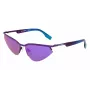 KARL LAGERFELD KL352S6117500 Unisex Prostokątne Okulary Przeciwsłoneczne Czarny/Szary 61mm