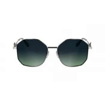 KARL LAGERFELD KL358S-041 Okulary przeciwsłoneczne damskie - czarna oprawka, szare szkła, 57 mm
