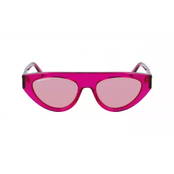 KARL LAGERFELD KL6043S-86 Damskie kwadratowe okulary przeciwsłoneczne z acetatu Czarny/Szary 52mm