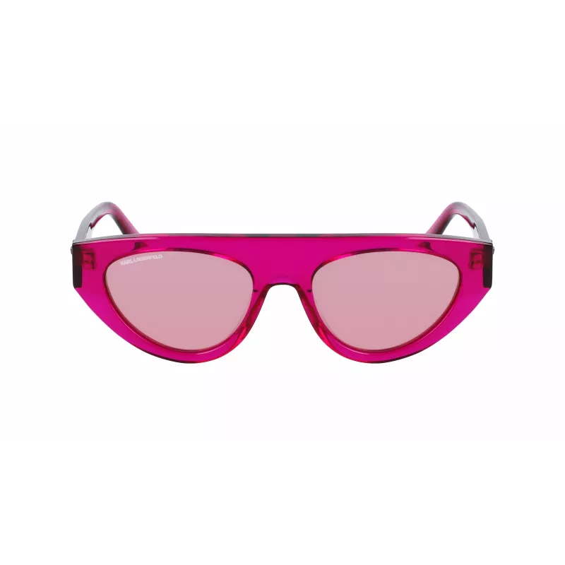 KARL LAGERFELD KL6043S-86 Damskie kwadratowe okulary przeciwsłoneczne z acetatu Czarny/Szary 52mm