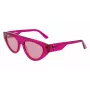 KARL LAGERFELD KL6043S-86 Damskie kwadratowe okulary przeciwsłoneczne z acetatu Czarny/Szary 52mm