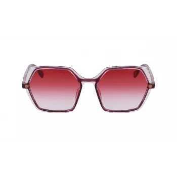 KARL LAGERFELD KL6083S-626 Okulary przeciwsłoneczne damskie kocie oko czarne szary gradient 56mm