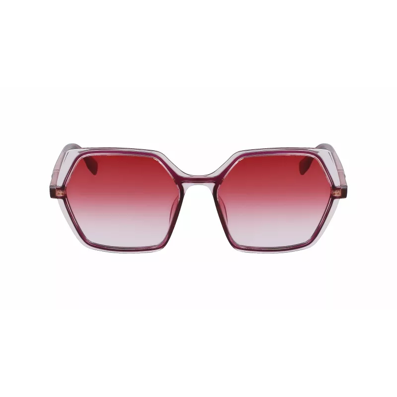 KARL LAGERFELD KL6083S-626 Okulary przeciwsłoneczne damskie kocie oko czarne szary gradient 56mm