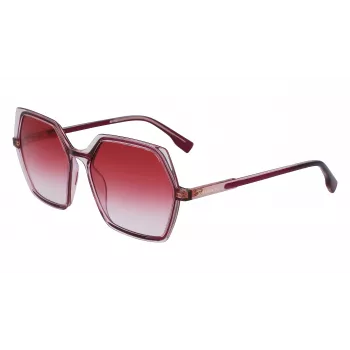 KARL LAGERFELD KL6083S-626 Okulary przeciwsłoneczne damskie kocie oko czarne szary gradient 56mm