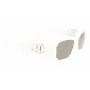 KARL LAGERFELD KL6085S-105 Damskie kwadratowe okulary przeciwsłoneczne z acetatu Czarny/Szary 55/18/140 mm