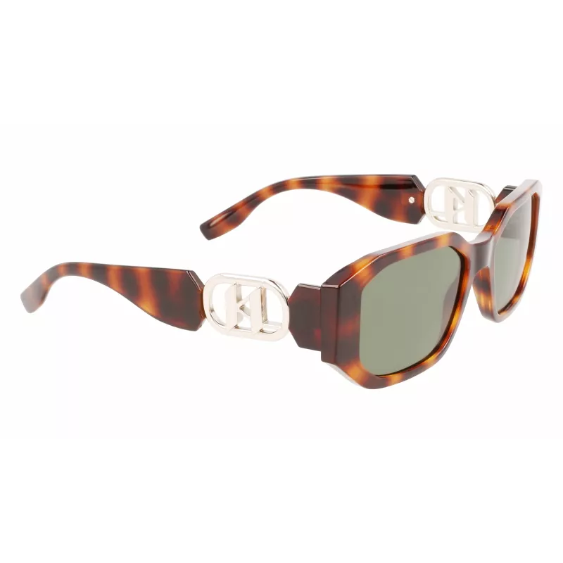 KARL LAGERFELD KL6085S-240 Damskie okulary przeciwsłoneczne Cat Eye Havana Brązowy Gradient 55mm