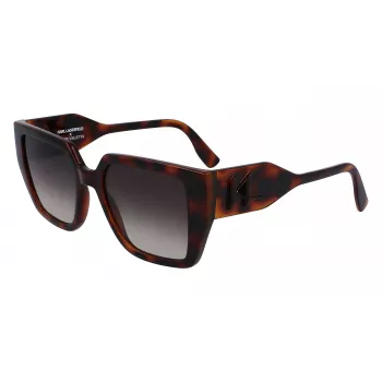 Okulary przeciwsłoneczne KARL LAGERFELD KL6098S-240 dla kobiet, Havana Brown Gradient 52mm