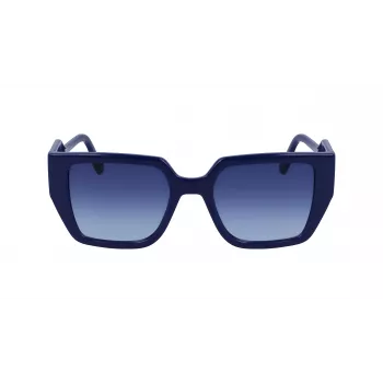 KARL LAGERFELD KL6098S-400 Okulary przeciwsłoneczne damskie, ciemnoniebieska oprawka, szare gradientowe szkła, 52mm