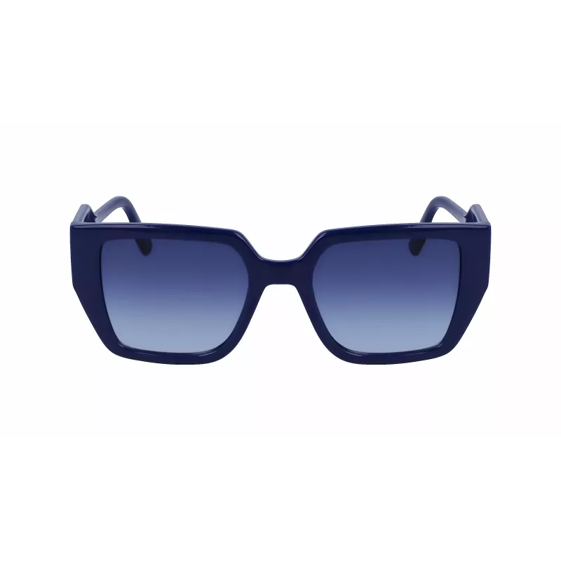 KARL LAGERFELD KL6098S-400 Okulary przeciwsłoneczne damskie, ciemnoniebieska oprawka, szare gradientowe szkła, 52mm