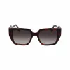 KARL LAGERFELD KL6098SN-240 Damskie kwadratowe okulary przeciwsłoneczne z acetatu - brązowa oprawka Havana, brązowe soczewki gradientowe - 52/19/140 mm