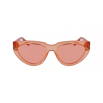 KARL LAGERFELD KL6100S-800 Damskie prostokątne okulary przeciwsłoneczne z acetatu Havana Brown Gradient 54/19/140 mm