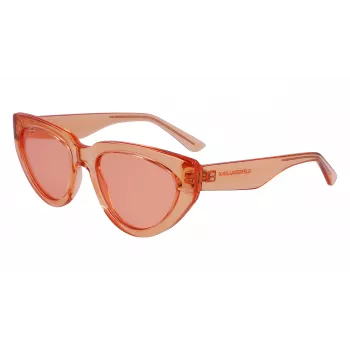 KARL LAGERFELD KL6100S-800 Damskie prostokątne okulary przeciwsłoneczne z acetatu Havana Brown Gradient 54/19/140 mm
