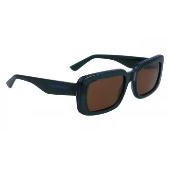 KARL LAGERFELD KL6101S-300 Okulary przeciwsłoneczne Unisex 54mm Szare soczewki Czarna oprawka acetatowa UV400