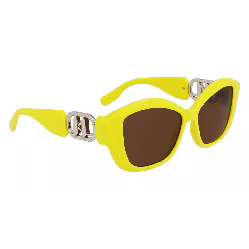 KARL LAGERFELD KL6102S-703 Okulary przeciwsłoneczne damskie kocie oko czarne szary gradient 56mm