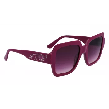 KARL LAGERFELD KL6104SR-501 Damskie okulary przeciwsłoneczne w kształcie kwadratu Czarny/Szary 53mm