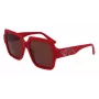 KARL LAGERFELD KL6104SR-600 Damskie okulary przeciwsłoneczne kocie oko Błyszczący czerwony szary gradient 53mm
