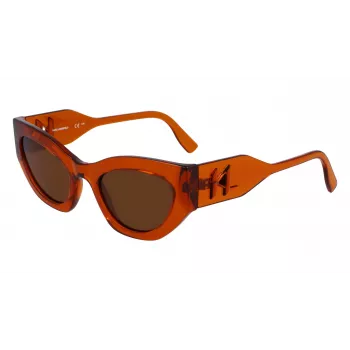 KARL LAGERFELD KL6122S522221 Okulary przeciwsłoneczne damskie Havana Acetate Frame Brązowe soczewki 52mm