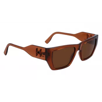 KARL LAGERFELD KL6123S541824 Okulary przeciwsłoneczne unisex, błyszcząca czarna oprawka, szare soczewki, 54/18/140 mm