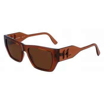 KARL LAGERFELD KL6123S541824 Okulary przeciwsłoneczne unisex, błyszcząca czarna oprawka, szare soczewki, 54/18/140 mm