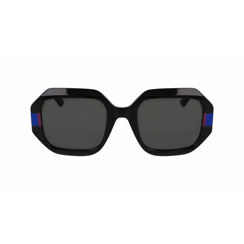KARL LAGERFELD KL6124S-001 Damskie okulary przeciwsłoneczne kocie oko Czarny/Szary 53mm