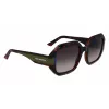 KARL LAGERFELD KL6124S-240 Damskie kwadratowe okulary przeciwsłoneczne z acetatu, brąz Havana 53mm