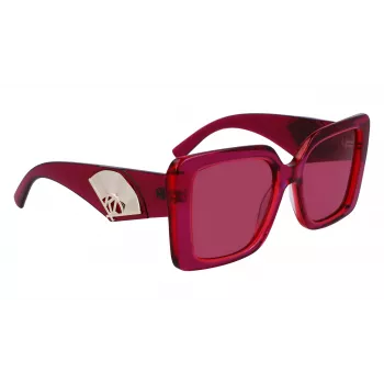 KARL LAGERFELD KL6126S522054 Damskie kwadratowe okulary przeciwsłoneczne z acetatu Havana Brown Gradient 52mm