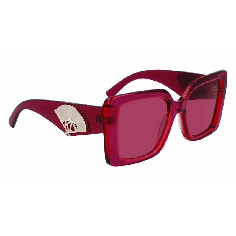 KARL LAGERFELD KL6126S522054 Damskie kwadratowe okulary przeciwsłoneczne z acetatu Havana Brown Gradient 52mm