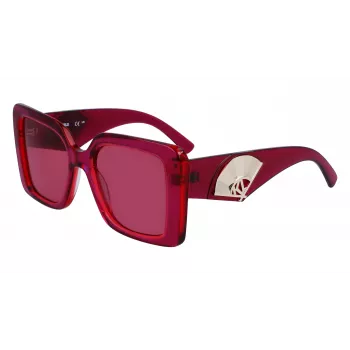 KARL LAGERFELD KL6126S522054 Damskie kwadratowe okulary przeciwsłoneczne z acetatu Havana Brown Gradient 52mm