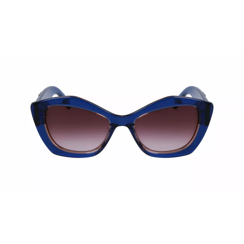Okulary przeciwsłoneczne damskie KARL LAGERFELD KL6127S521842 - czarna oprawka, szare gradientowe szkła, 52 mm