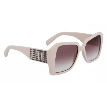 KARL LAGERFELD KL6140S531710 Damskie okulary przeciwsłoneczne prostokątne Czarny/Szary 53mm
