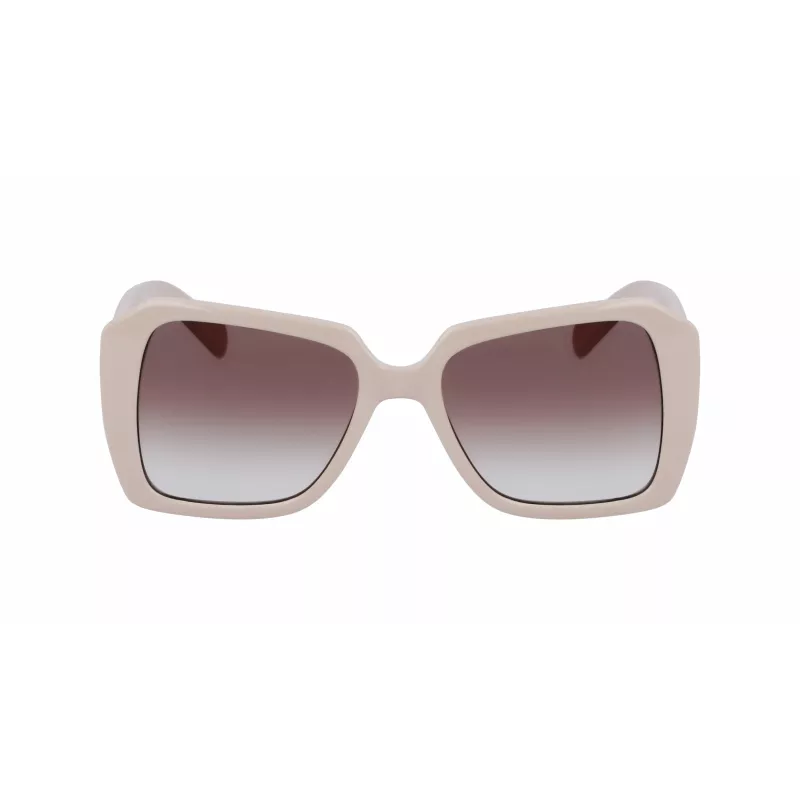 KARL LAGERFELD KL6140S531710 Damskie okulary przeciwsłoneczne prostokątne Czarny/Szary 53mm