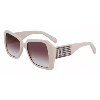 KARL LAGERFELD KL6140S531710 Damskie okulary przeciwsłoneczne prostokątne Czarny/Szary 53mm