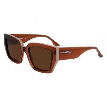 Okulary przeciwsłoneczne KARL LAGERFELD KL6143S-246 dla kobiet, oprawka z acetylanu w kolorze havana brązowy żółw, soczewki brązowe gradientowe 53mm
