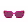 KARL LAGERFELD KL6143S-650 Damskie kwadratowe okulary przeciwsłoneczne z acetatu - Red Havana, brązowe soczewki gradientowe 53/20/145 mm