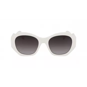 KARL LAGERFELD KL6146S-105 Okulary przeciwsłoneczne damskie Havana Acetate Square Frame Brązowe soczewki gradientowe 54mm